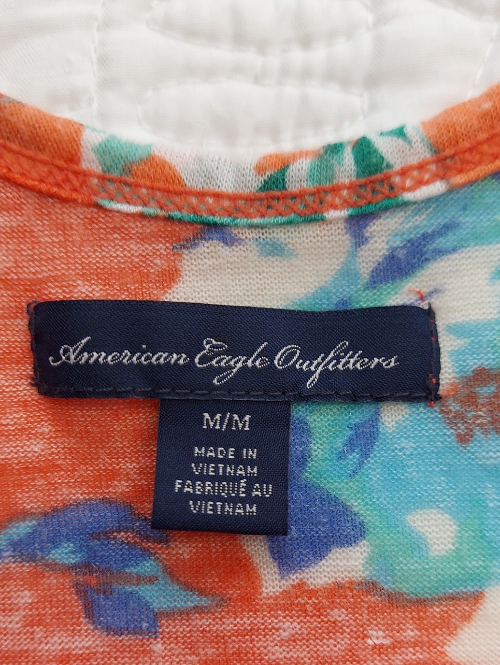 American Eagle Outfitters Red and Blue Vibrant Tank Top, Ruffle, Size Medium - Picture 3 of 7